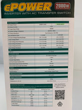 Load image into Gallery viewer, Enerdrive 24V 2000W Inverter with AC switch