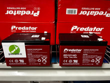 Load image into Gallery viewer, Deep Cycle AGM battery for Mobility Scooters and for Kontiki fishing, and replacement Seahorse Winch battery, buy your AGM 12v 14Ah ED12140 battery here 
