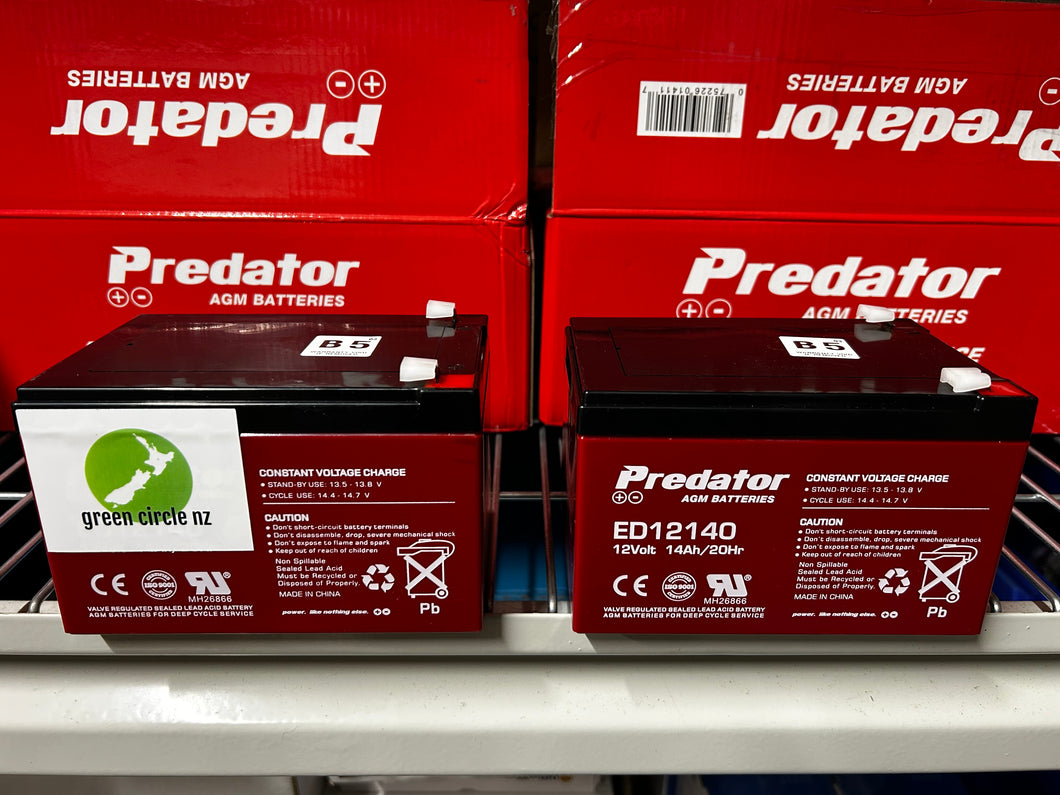 Deep Cycle AGM battery for Mobility Scooters and for Kontiki fishing, and replacement Seahorse Winch battery, buy your AGM 12v 14Ah ED12140 battery here 