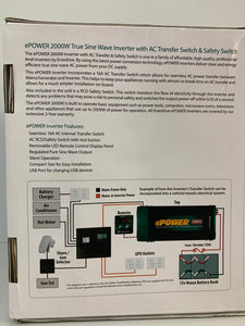 Enerdrive 24V 2000W  Inverter with AC switch