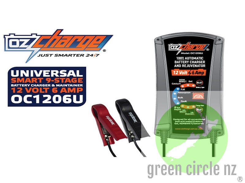 12v Battery Charger 12v 6Amp OZ Charge