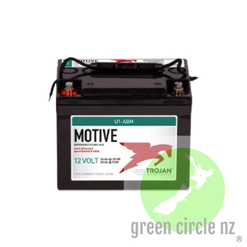 12v 34Ah Trojan Deep Cycle battery U1-AGM